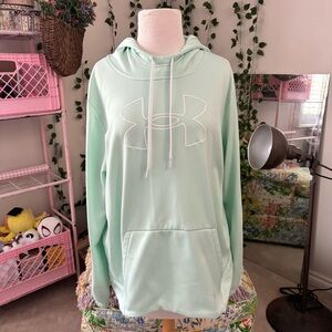 Under Armour Mint Green Hoodie Loose Fit Athletic Sweatshirt Cozy Athleisure L